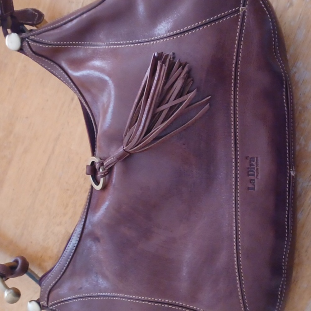 Brown leather bag by LaDiva